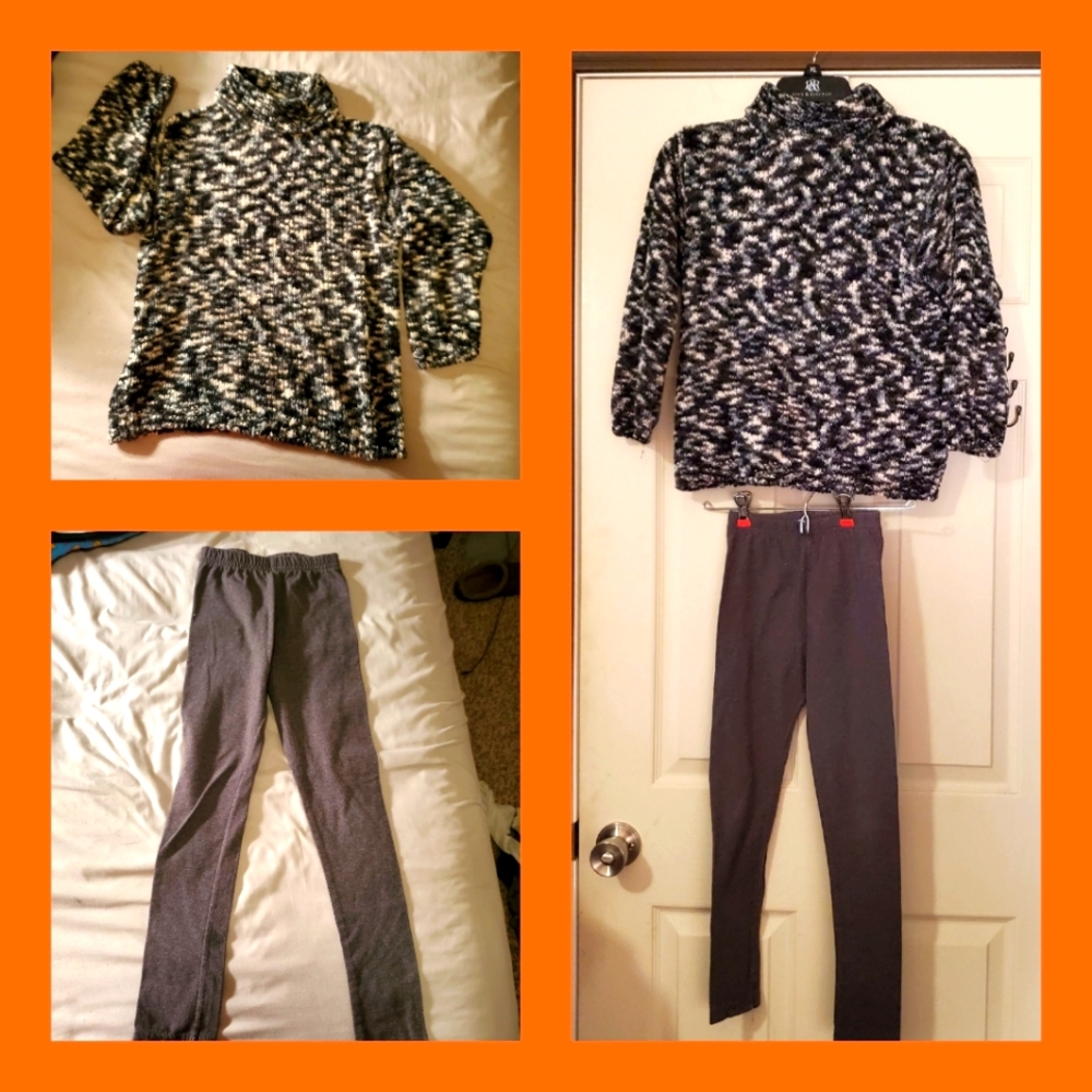 CLUB SODA 2pc set 6X turtleneck sweater & leggings
